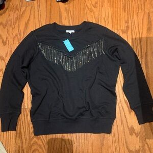 Maurices Black Sweater with Silver Accents